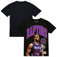 Vince Carter Toronto Raptors Hardwood Classics Player Arch T-Shirt Black