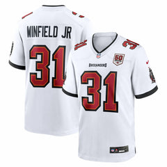 Antoine Winfield Jr. Tampa Bay Buccaneers 50th Season Patch Game Jersey White