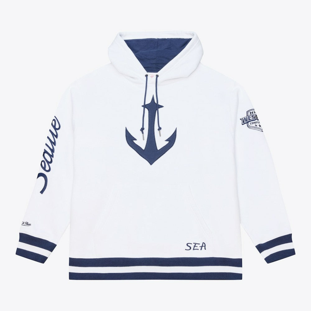 NHL Seattle Kraken Mitchell & Ness Arctic Fleece Hoodie - White