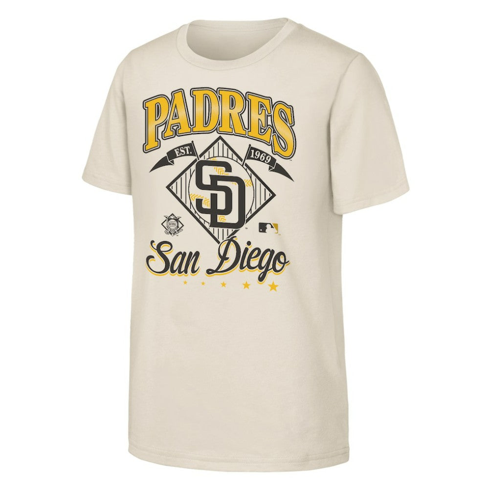 San Diego Padres Outerstuff Youth Triple Hit T-Shirt - Natural T-shirts