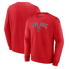 Boston Red Sox Team Lockup Sweatshirt - Red Sweatshirts