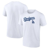 Los Angeles Dodgers Team Lockup T-Shirt - White T-shirts