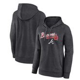 Atlanta Braves Women's Team Lockup Hoodie - Charcoal Hoodies