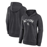 New York Yankees Women's Team Lockup Hoodie - Charcoal Hoodies