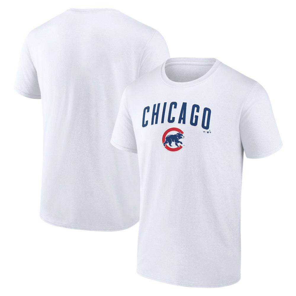Chicago Cubs Team Lockup T-Shirt - White T-shirts