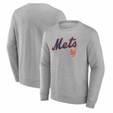 New York Mets Team Lockup Sweatshirt - Gray Sweatshirts