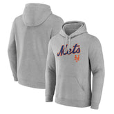 New York Mets Team Lockup Hoodie - Gray Hoodies