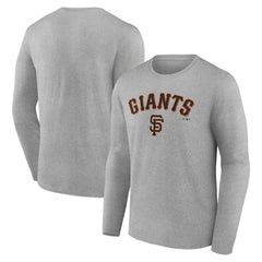 San Francisco Giants Team Lockup Long Sleeve T-Shirt - Gray T-shirts