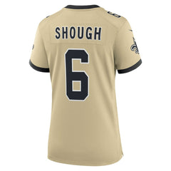 NFL Tyler Shough New Orleans Saints Women's Alternate Game Player Jersey - Gold