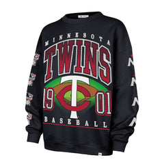 Minnesota Twins '47 Women's Trendy Team Go Big Oversized Sweatshirt - Navy Sweatshirts