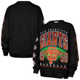 San Francisco Giants '47 Women's Trendy Team Go Big Oversized Sweatshirt - Black Sweatshirts