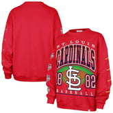 St. Louis Cardinals '47 Women's Trendy Team Go Big Oversized Sweatshirt - Red Sweatshirts