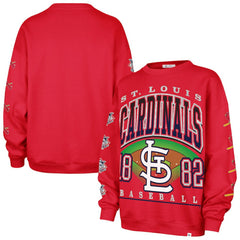 St. Louis Cardinals '47 Women's Trendy Team Go Big Oversized Sweatshirt - Red Sweatshirts