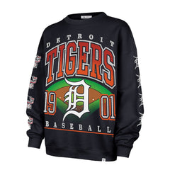 Detroit Tigers '47 Women's Trendy Team Go Big Oversized Sweatshirt - Navy Sweatshirts