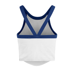Los Angeles Dodgers '47 Women's Trendy Team Rally Sporty Cropped Racerback Tank Top - White Tanks