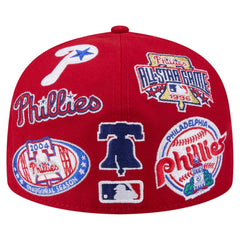 Philadelphia Phillies New Era All Over 59FIFTY Fitted Hat - Red Hats