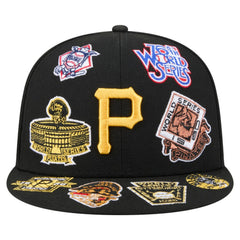 Pittsburgh Pirates New Era All Over 59FIFTY Fitted Hat - Black Hats