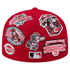 Cincinnati Reds New Era All Over 59FIFTY Fitted Hat - Red Hats