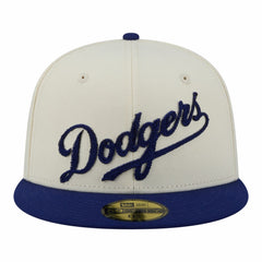 Los Angeles Dodgers New Era Two-Tone Stitch 59FIFTY Fitted Hat - Cream Hats