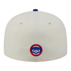Chicago Cubs New Era Two-Tone Stitch 59FIFTY Fitted Hat - Cream Hats