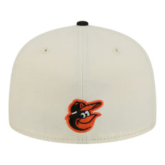 Baltimore Orioles New Era Two-Tone Stitch 59FIFTY Fitted Hat - Cream Hats