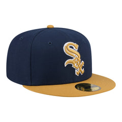 Chicago White Sox New Era Two-Tone Color Pack 59FIFTY Fitted Hat - Navy/Khaki Hats
