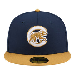 Chicago Cubs New Era Two-Tone Color Pack 59FIFTY Fitted Hat - Navy/Khaki Hats
