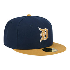 Detroit Tigers New Era Two-Tone Color Pack 59FIFTY Fitted Hat - Navy/Khaki Hats