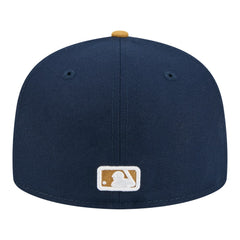 Milwaukee Brewers New Era Two-Tone Color Pack 59FIFTY Fitted Hat - Navy/Khaki Hats