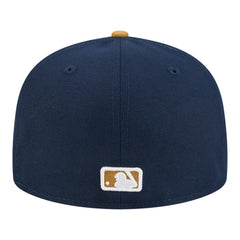 Athletics New Era Two-Tone Color Pack 59FIFTY Fitted Hat - Navy/Khaki Hats