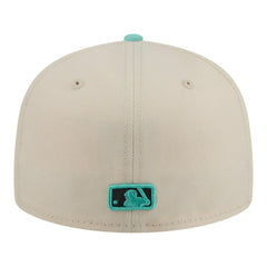 Seattle Mariners New Era Two-Tone Color Pack 59FIFTY Fitted Hat - Light Beige/Turquoise Hats