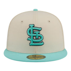 St. Louis Cardinals New Era Two-Tone Color Pack 59FIFTY Fitted Hat - Light Beige/Turquoise Hats