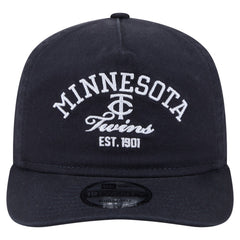 Minnesota Twins New Era Stacked 19TWENTY Adjustable Hat - Navy Hats
