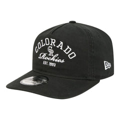 Colorado Rockies New Era Stacked 19TWENTY Adjustable Hat - Black Hats