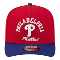 Philadelphia Phillies New Era Arched A-Frame 9FIFTY Adjustable Hat - Red/Royal Hats