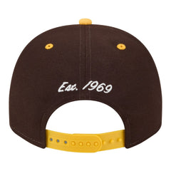 San Diego Padres New Era Arched A-Frame 9FIFTY Adjustable Hat - Brown/Gold Hats