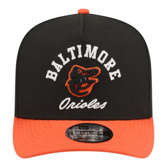 Baltimore Orioles New Era Arched A-Frame 9FIFTY Adjustable Hat - Black/Orange Hats