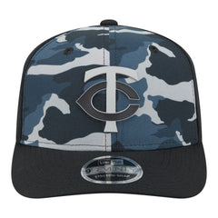 Minnesota Twins New Era Tonal Camo 9SEVENTY Stretch-Snap Hat - Black Hats