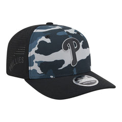 Philadelphia Phillies New Era Tonal Camo 9SEVENTY Stretch-Snap Hat - Black Hats
