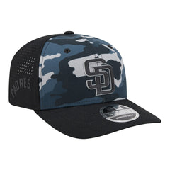 San Diego Padres New Era Tonal Camo 9SEVENTY Stretch-Snap Hat - Black Hats
