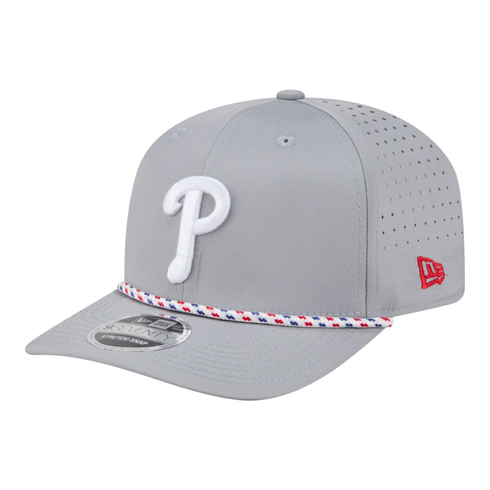 Philadelphia Phillies New Era Sport Rope 9SEVENTY Adjustable Hat - Gray Hats