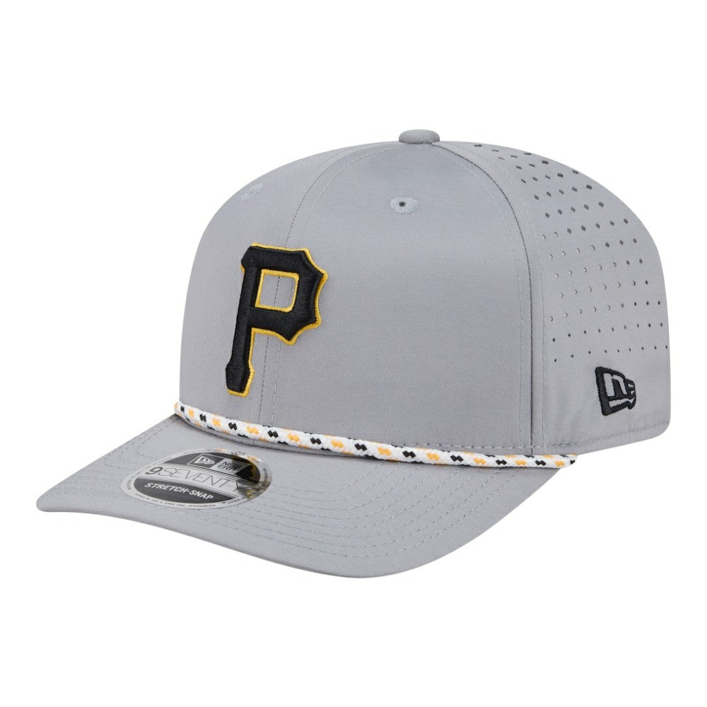 Pittsburgh Pirates New Era Sport Rope 9SEVENTY Adjustable Hat - Gray Hats