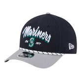 Seattle Mariners New Era Team Loyal 9FORTY M-Crown Adjustable Hat - Navy/Gray Hats