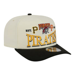 Pittsburgh Pirates New Era Throwback Tri-Hit A-Frame 9FIFTY Adjustable Hat - Cream Hats