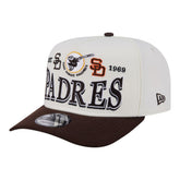 San Diego Padres New Era Throwback Tri-Hit A-Frame 9FIFTY Adjustable Hat - Cream Hats