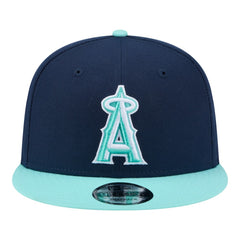 Los Angeles Angels New Era Two-Tone Color Pack 9FIFTY Snapback Hat - Navy/Turquoise Hats