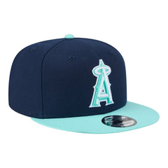 Los Angeles Angels New Era Two-Tone Color Pack 9FIFTY Snapback Hat - Navy/Turquoise Hats