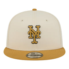 New York Mets New Era Two-Tone Color Pack 9FIFTY Snapback Hat - Light Beige/Khaki Hats