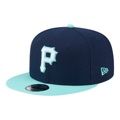 Pittsburgh Pirates New Era Two-Tone Color Pack 9FIFTY Snapback Hat - Navy/Turquoise Hats