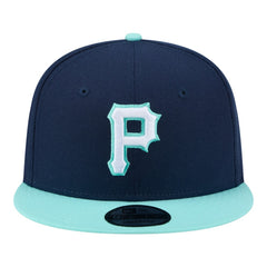Pittsburgh Pirates New Era Two-Tone Color Pack 9FIFTY Snapback Hat - Navy/Turquoise Hats
